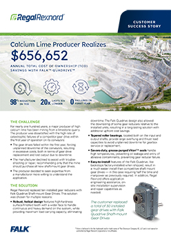 calcium lime Producer with Falk Quadrive
